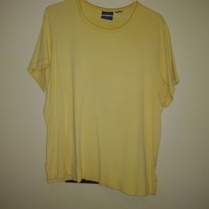 Yellow crew neck top in Women